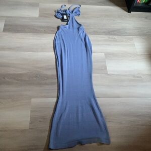Light blue mesh beach dress